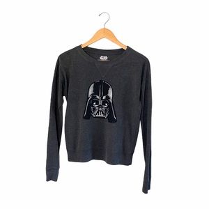 Darth Vader Grey Long Sleeve Crew Neck Shirt